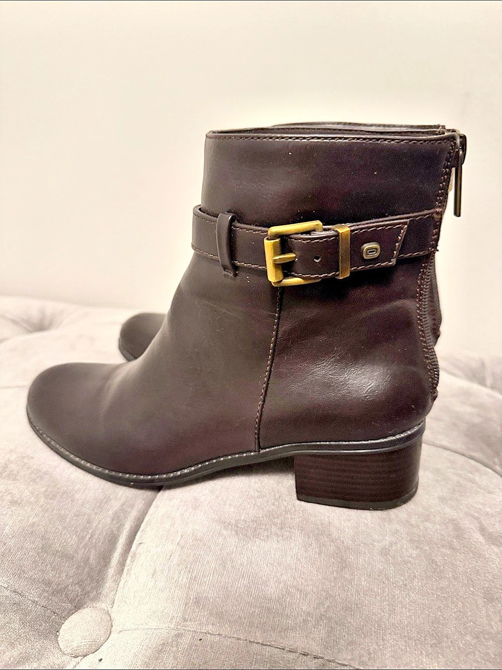 Bandolino Women's Buckle Ankle Boots in Brown